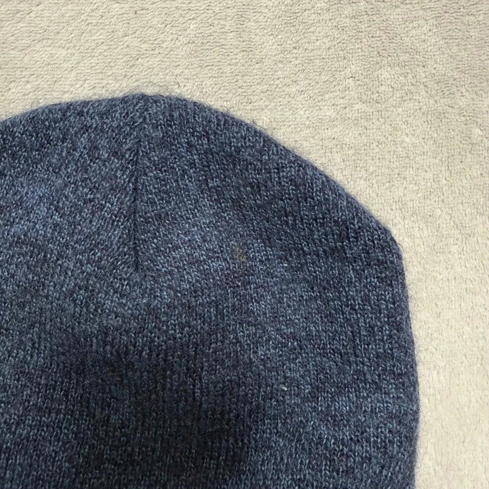Carhartt Mens A18 Acrylic Watch Hat Beanie Navy Blue Heather Knit Logo Patch‎